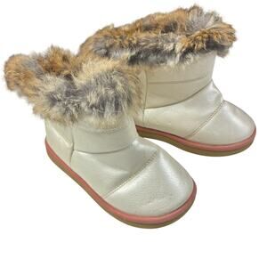 Merence Comfy Kids Winter Baby Toddler Girl Warm Boot Fur Cozy 29/US 8-9 Easy On